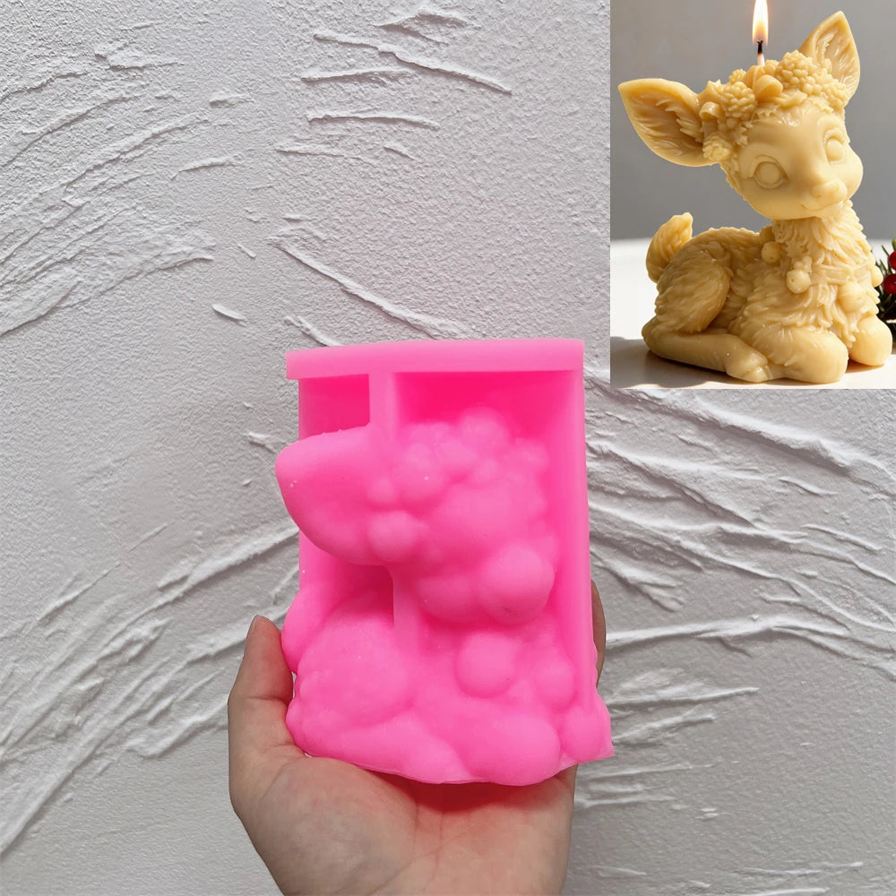 Christmas Sitting Reindeer Silicone Mold
