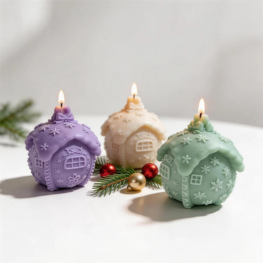 Gingerbread Christmas Ball Silicone Candle Mold