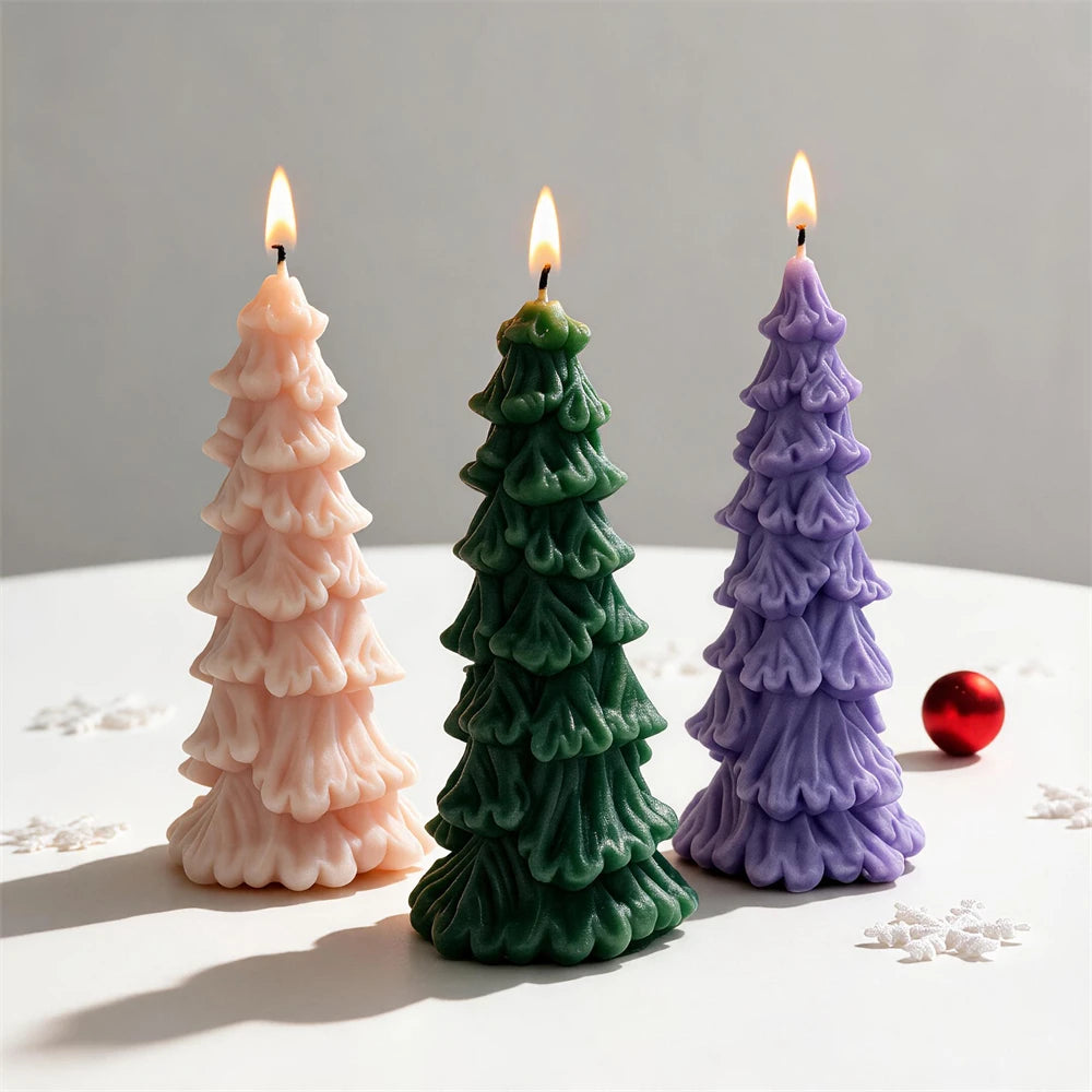 Christmas Pillar Tree Silicone Mold