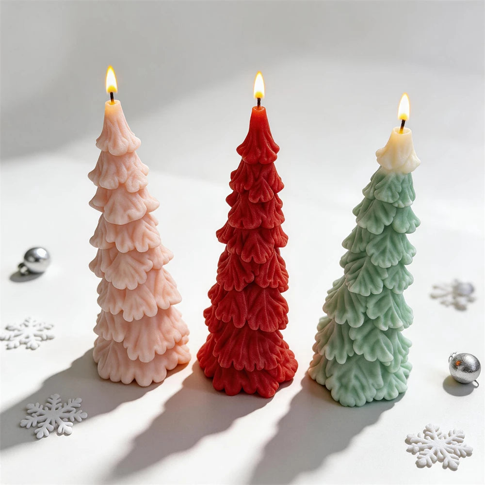 Christmas Pillar Tree Silicone Mold