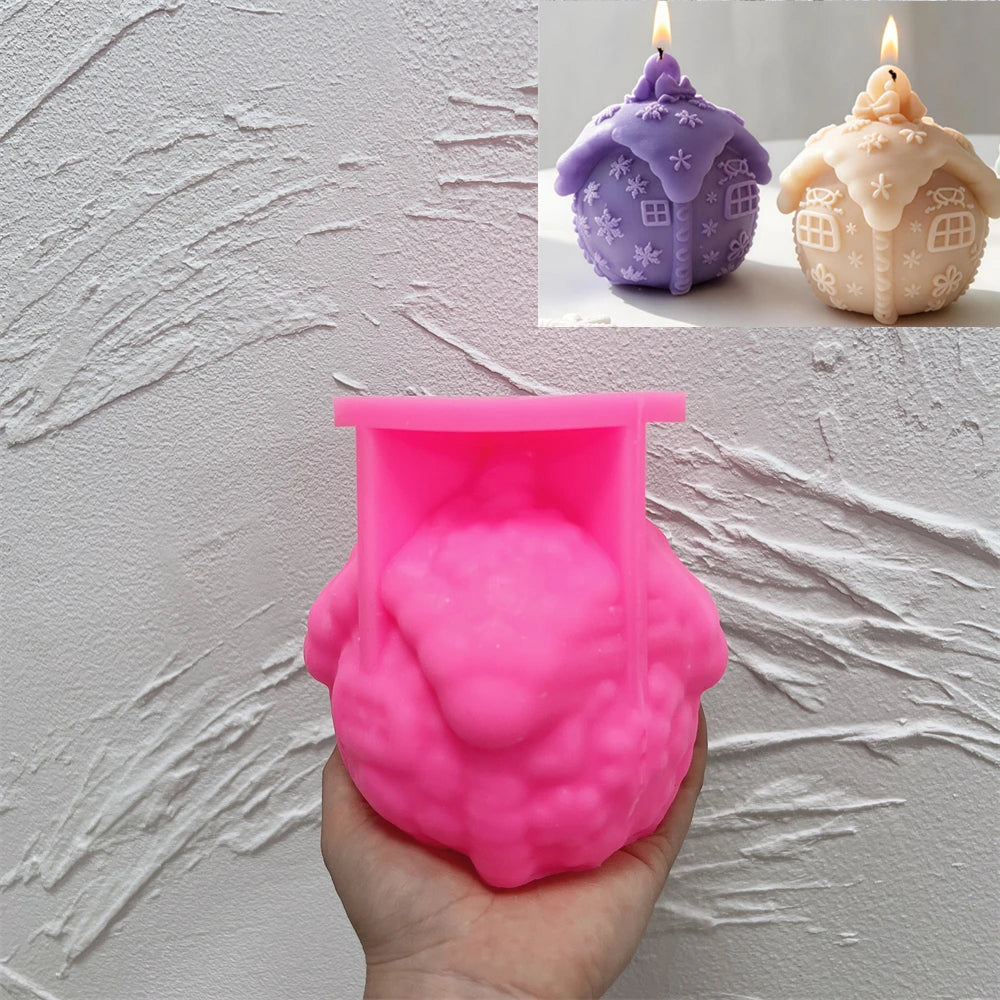 Gingerbread Christmas Ball Silicone Candle Mold