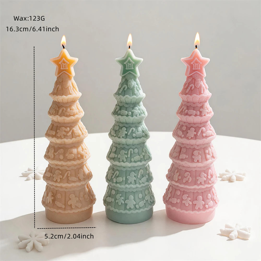 Gingerbread Christmas Tree Silicone Candle Mold