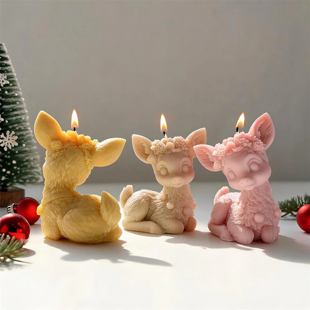 Christmas Sitting Reindeer Silicone Mold