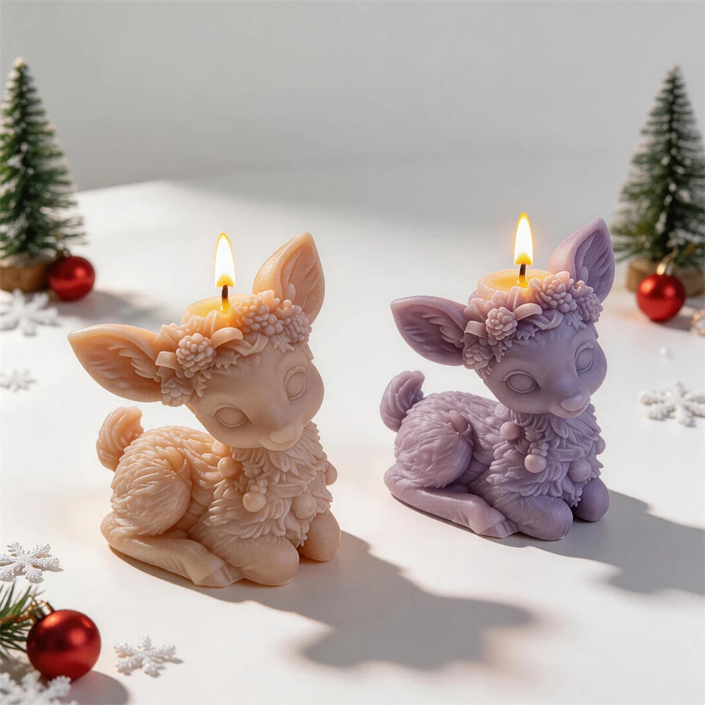 Christmas Sitting Reindeer Silicone Mold