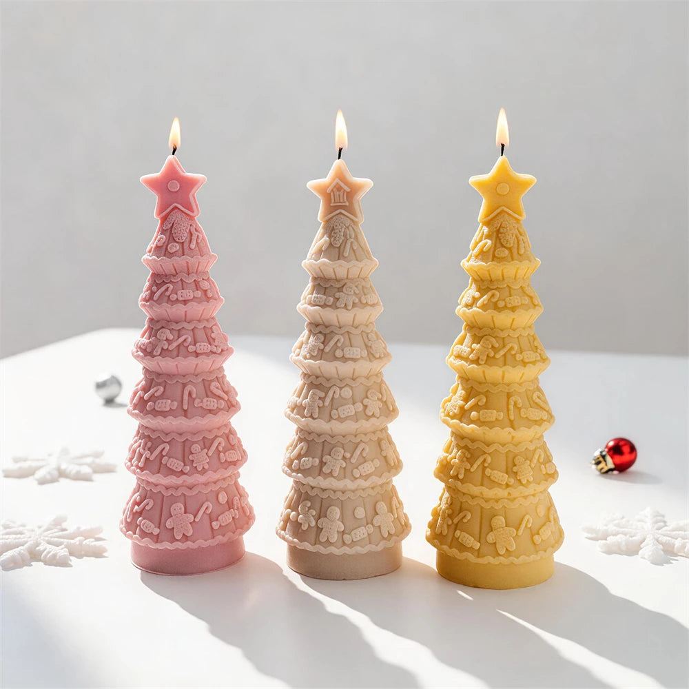 Gingerbread Christmas Tree Silicone Candle Mold