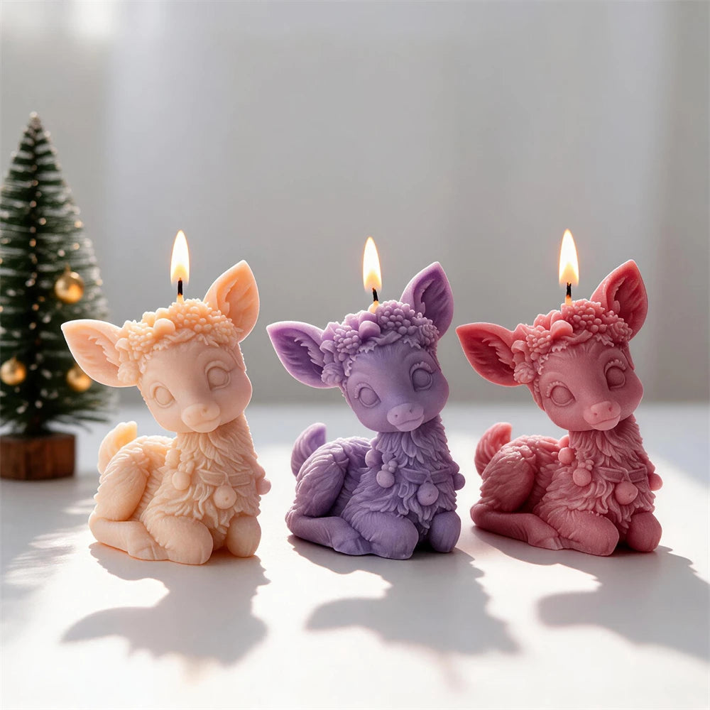 Christmas Sitting Reindeer Silicone Mold