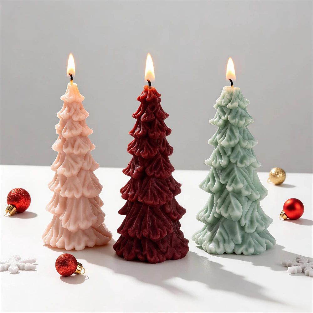 Christmas Pillar Tree Silicone Mold