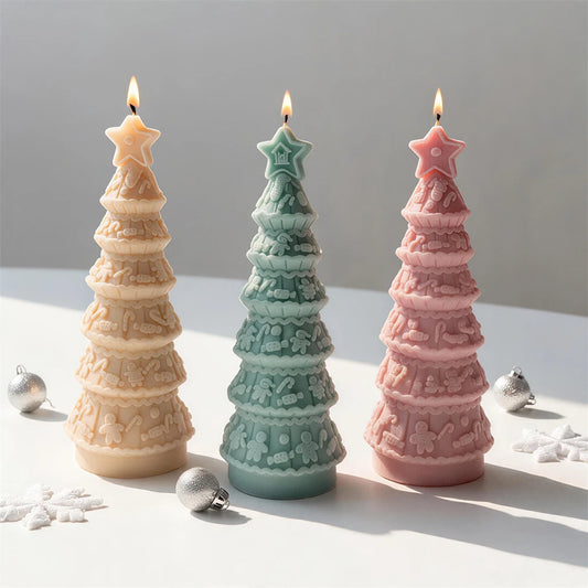 Gingerbread Christmas Tree Silicone Candle Mold
