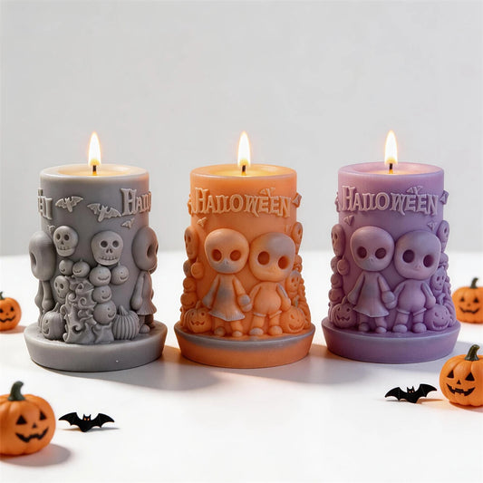 Halloween Pumpkin Ghost Pillar Silicone