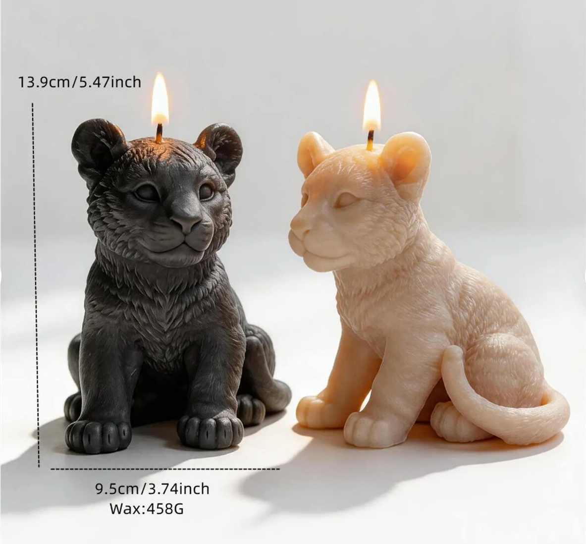 Tiger Cub Sitting Statue Mold