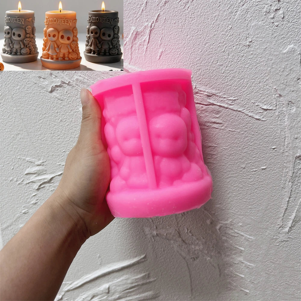 Halloween Pumpkin Ghost Pillar Silicone