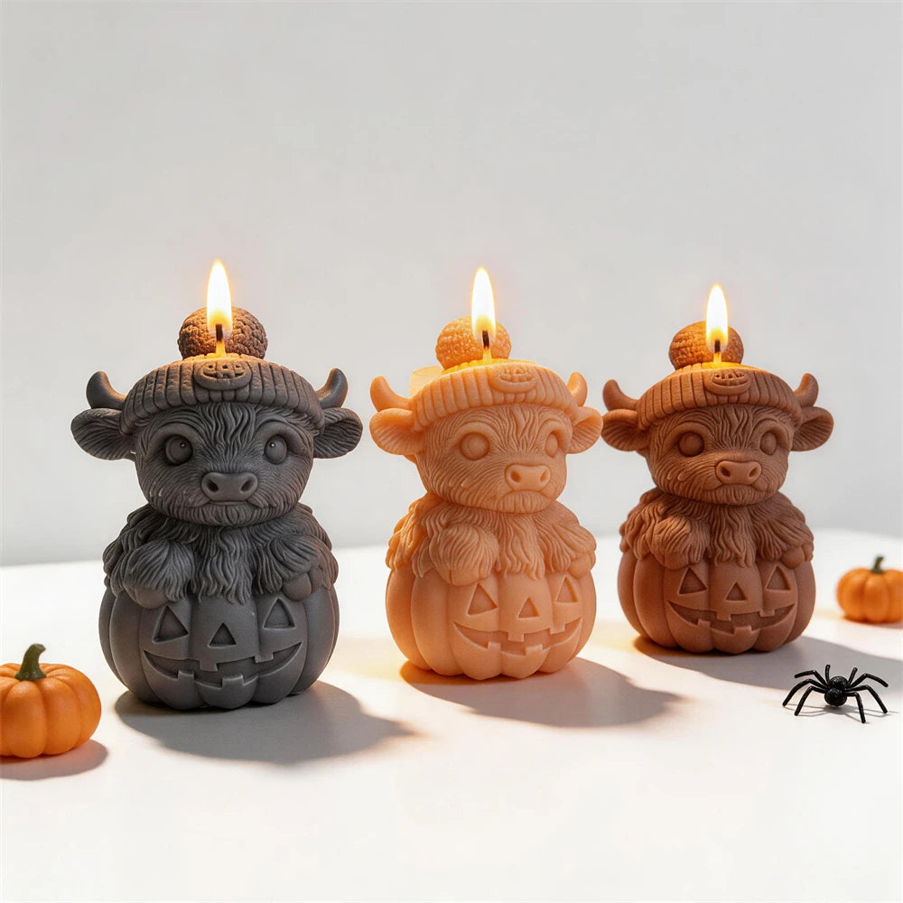 Highland Cow Pumpkin Halloween Silicone Mold
