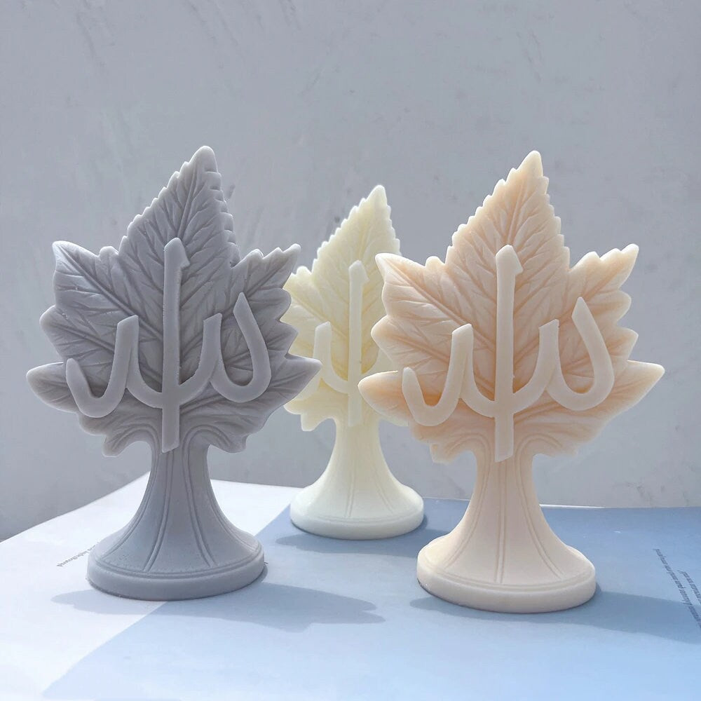 Leaf Allah Mohammad Candle Silicone Mold