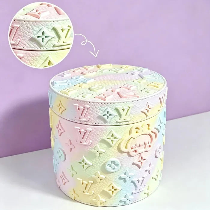 Luxury Monogram Cylinder Silicone Jar Mold for Candle Vessels, Trinket Boxes & Planters