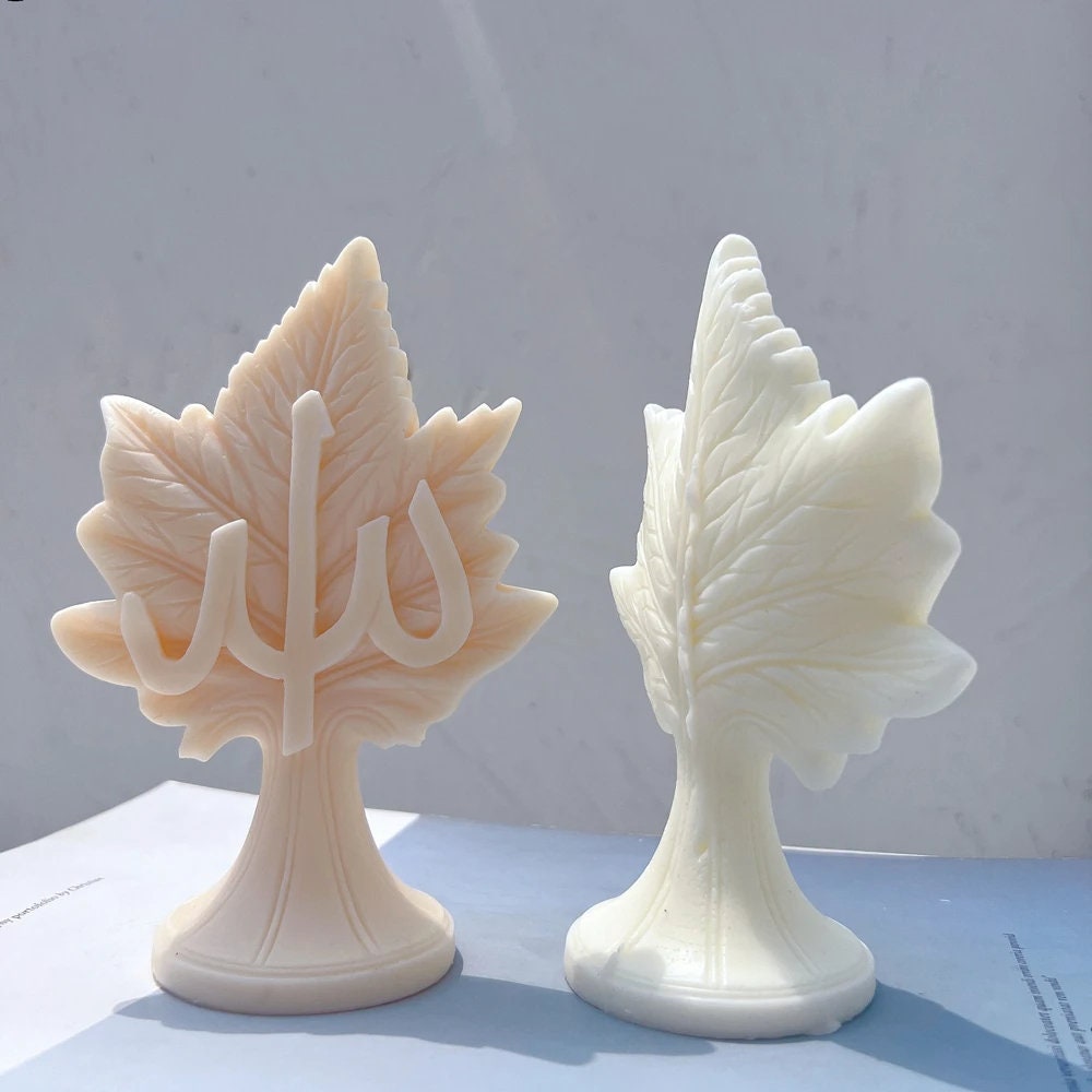 Leaf Allah Mohammad Candle Silicone Mold