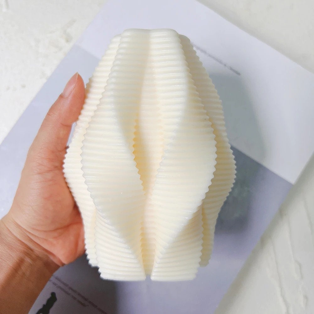 Ribbed Swirl Silicone Candle Mold | Swirl Mold