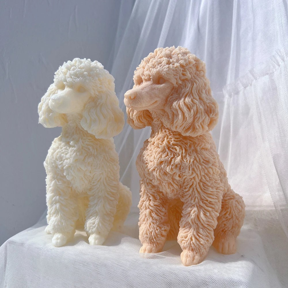 LARGE Poodle Dog Puppy Candle Mold | Dog Mold