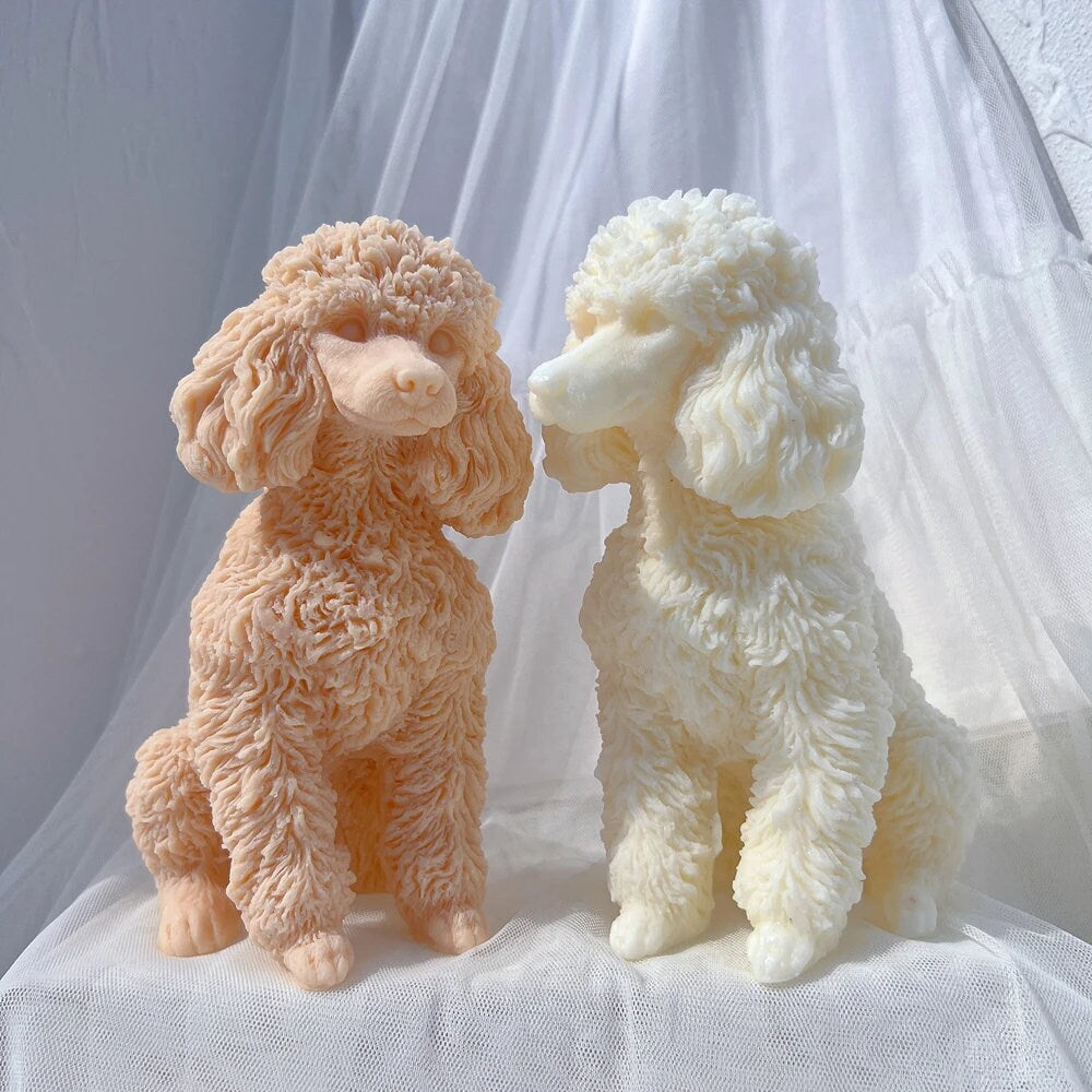 LARGE Poodle Dog Puppy Candle Mold | Dog Mold