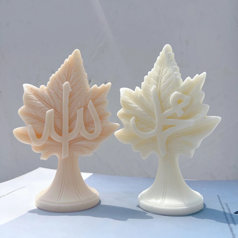 Leaf Allah Mohammad Candle Silicone Mold