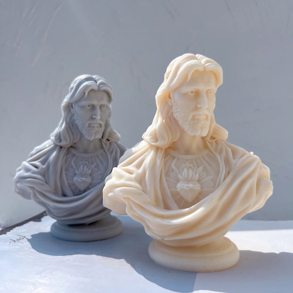 Jesus Greek Sculpture Silicone Candle Mold