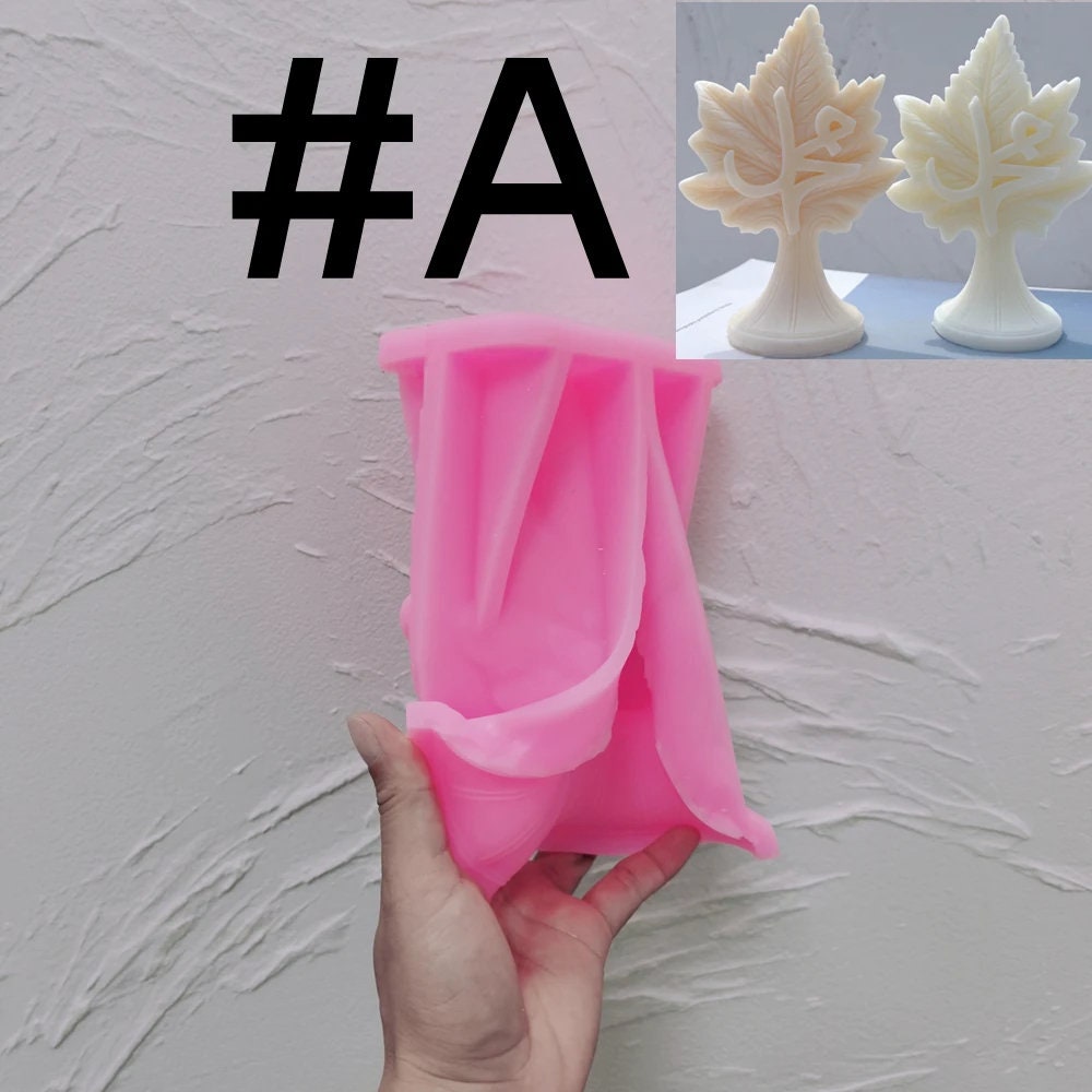 Leaf Allah Mohammad Candle Silicone Mold