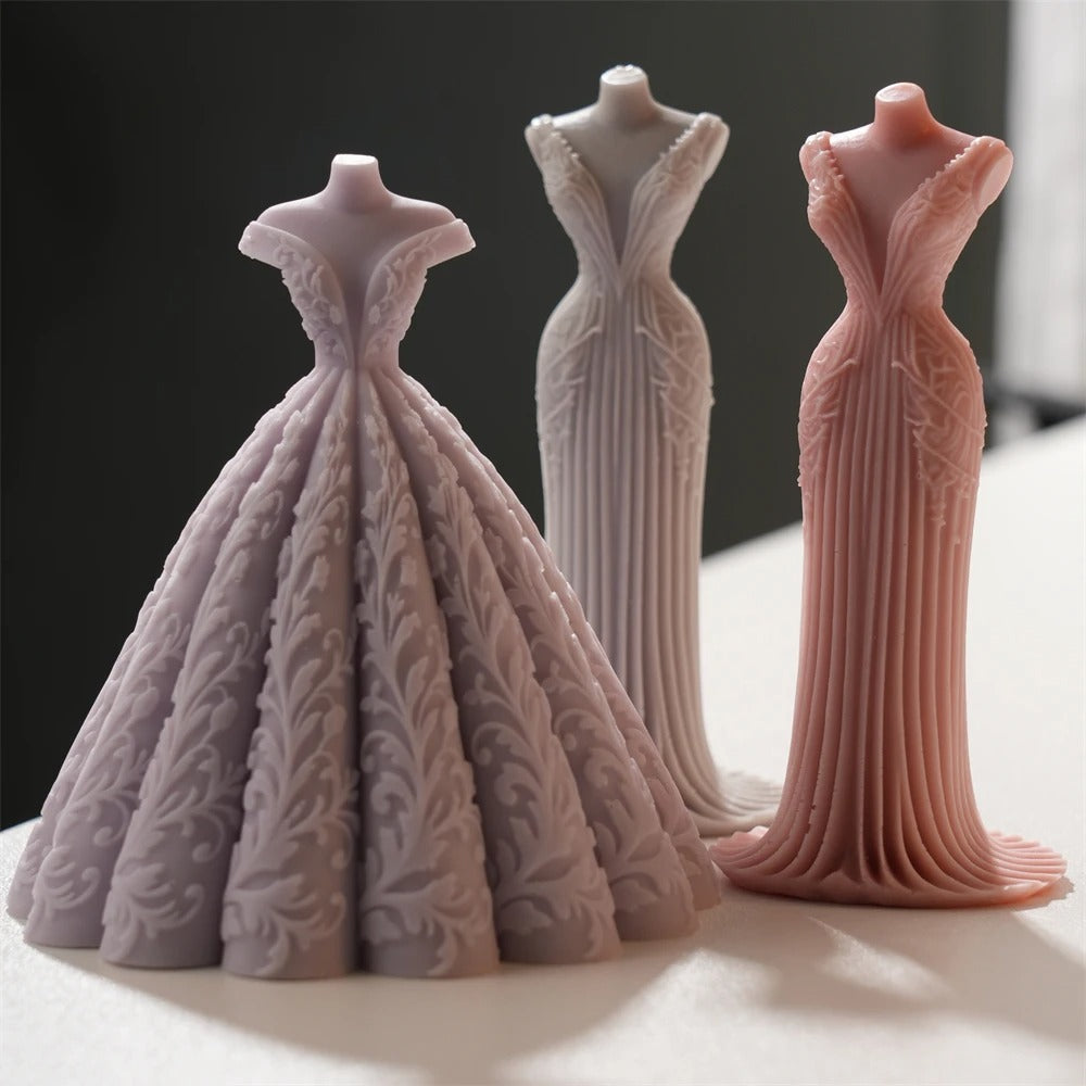 Bridal Gown Silicone Mold -  Candle Mold Supplies