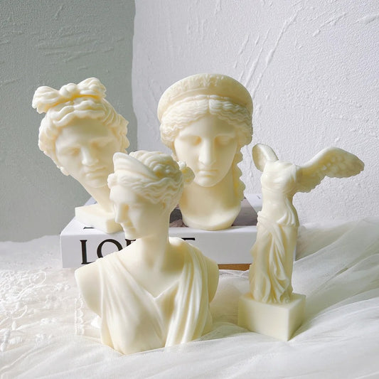 Greek Goddess Bust Statue Silicone Molds -  Candle Mold Supplies