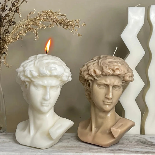 Michelangelo's David Head Silicone Mold -  Candle Mold Supplies