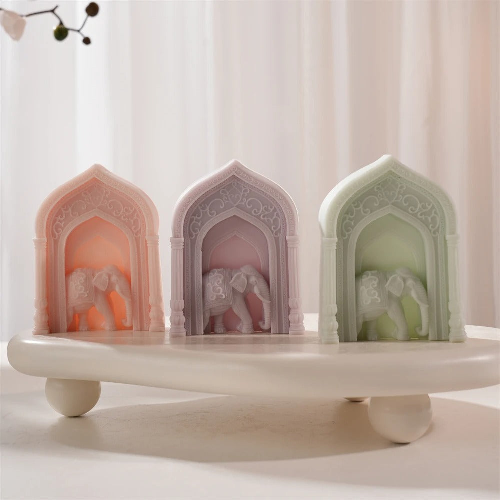 Elephant Arch Door Silicone Mold -  Candle Mold Supplies