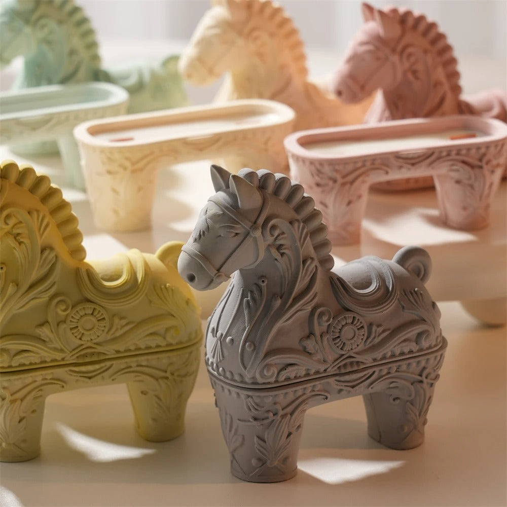 Horse Shape Hollow Candle Silicone Mold