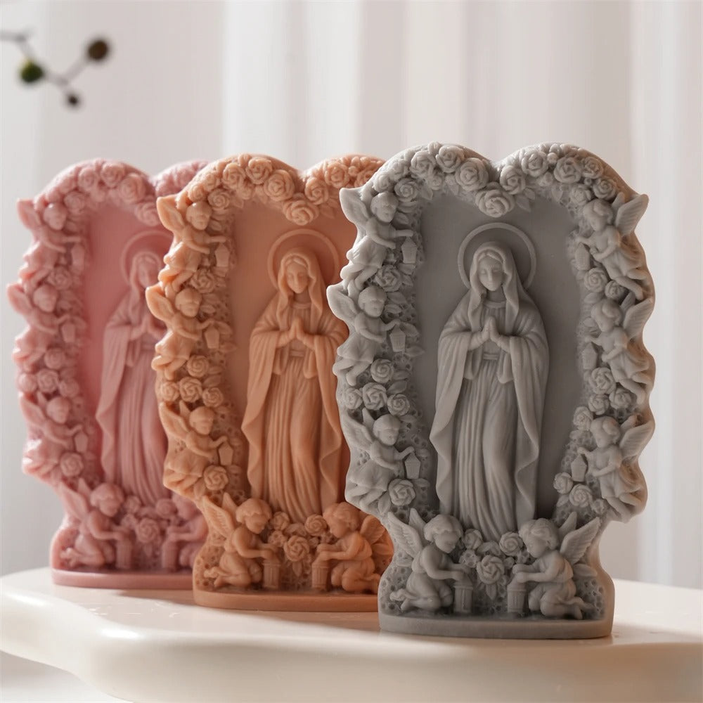 Virgin Mary Sculpture Silicone Mold -  Candle Mold Supplies