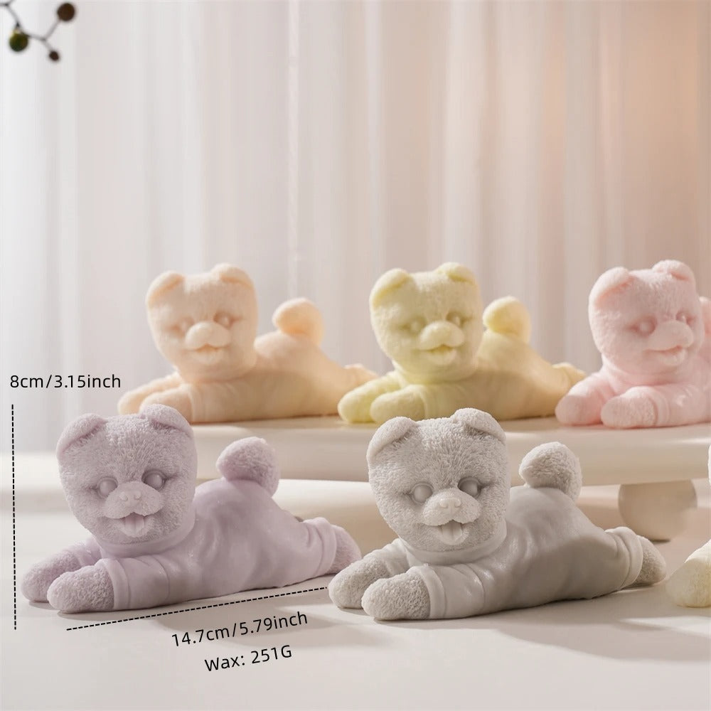 Cute Puppy Dog Silicone Mold Casting