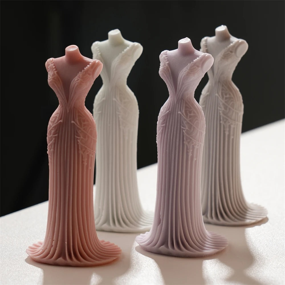 Bridal Gown Silicone Mold -  Candle Mold Supplies