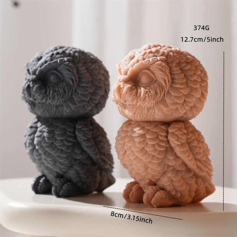 3D Cute Owl Candle Silicone Mold
