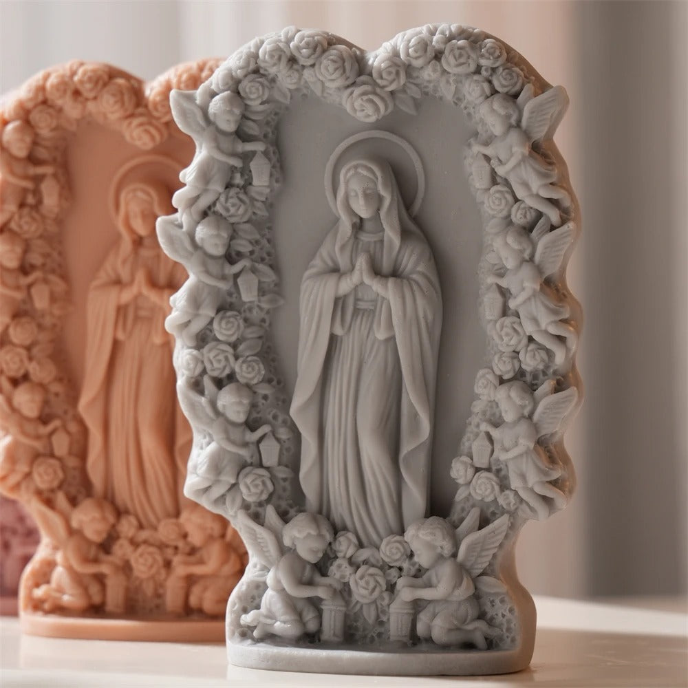 Virgin Mary Sculpture Silicone Mold -  Candle Mold Supplies
