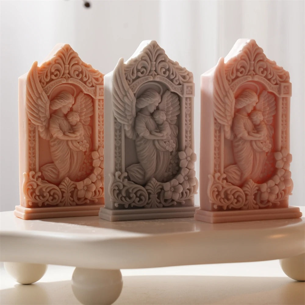 Mother and Baby Angel Silicone Mold -  Candle Mold Supplies
