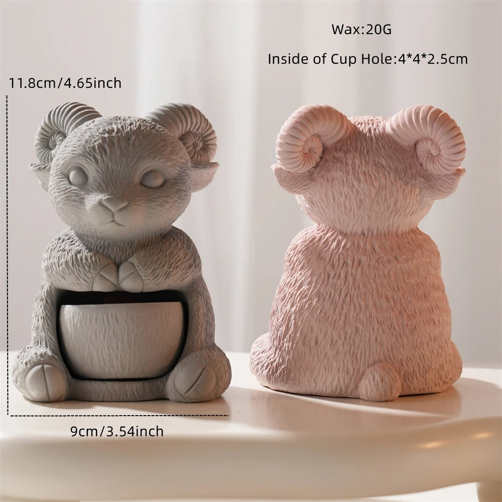 Sheep Shape Hollow Candle Silicone Mold