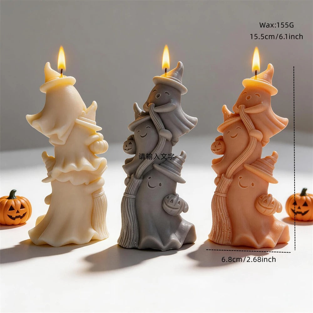 Ghost Witch Figurine Candle Mold | Halloween Resin Mould