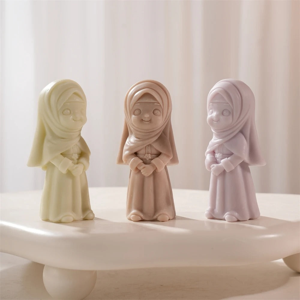 Ramadan Kareem Girl Boy Figurine Silicone Mold 