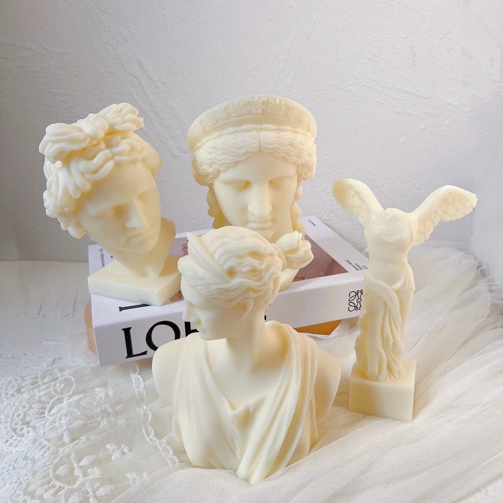 Greek Goddess Bust Statue Silicone Molds -  Candle Mold Supplies