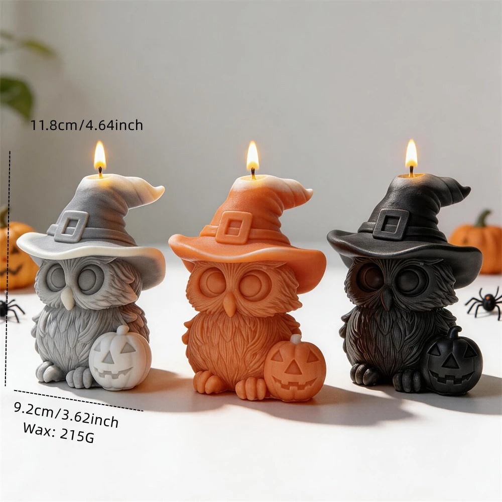 Halloween Owl & Pumpkin Silicone Mold | Soy Wax Candle Supply