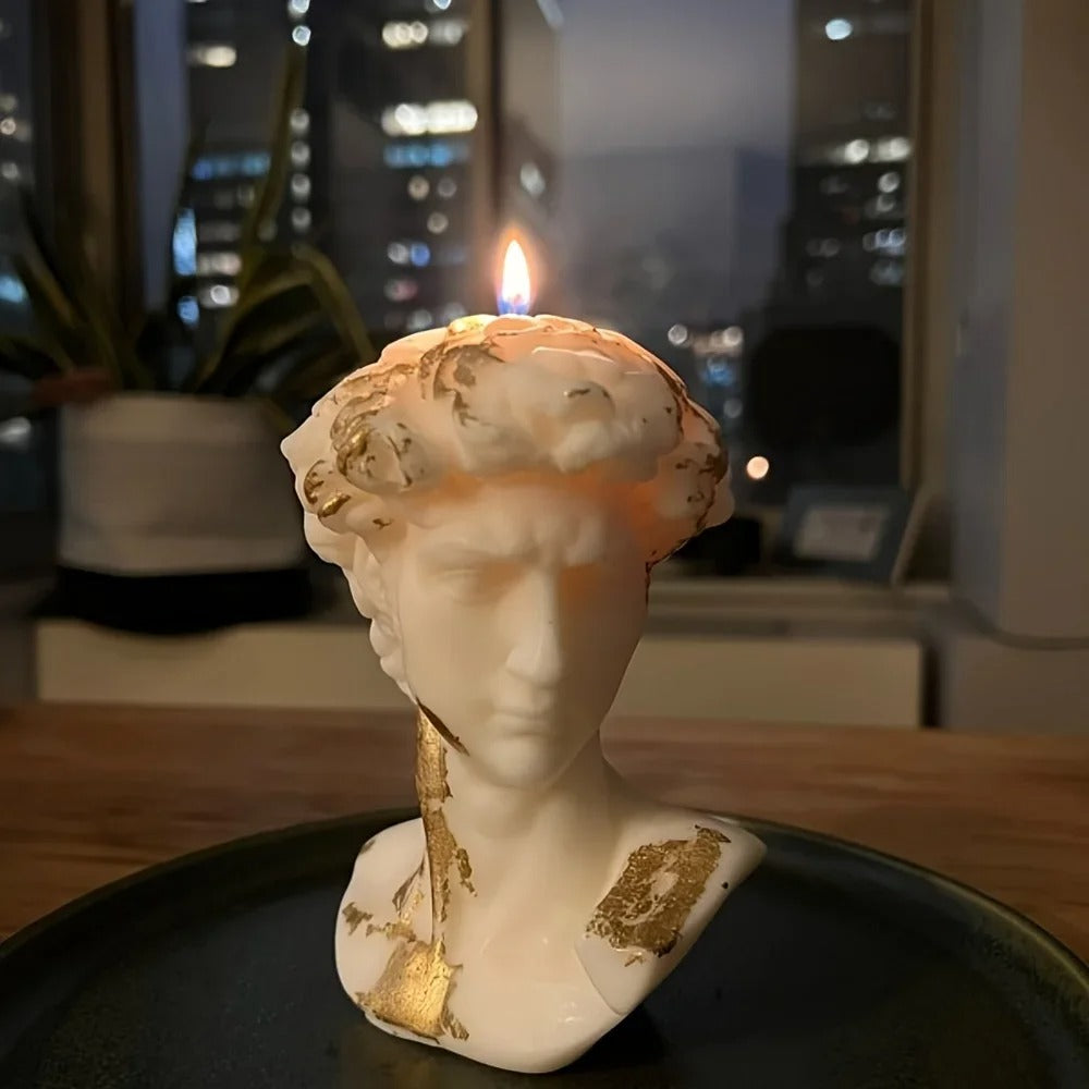 Michelangelo's David Head Silicone Mold -  Candle Mold Supplies