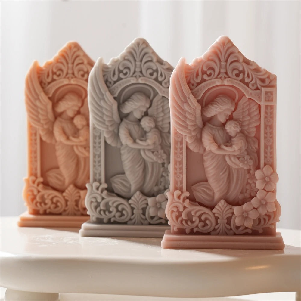 Mother and Baby Angel Silicone Mold -  Candle Mold Supplies