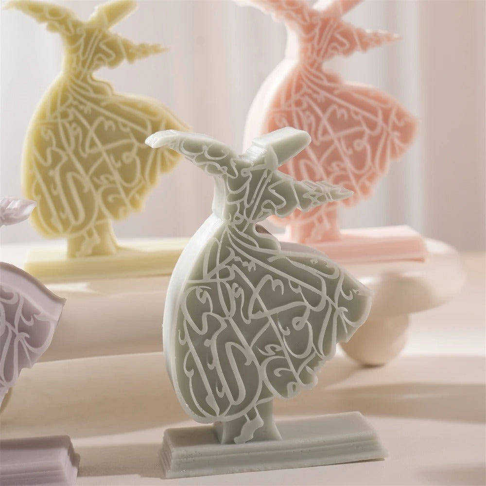 Whirling Dervish Mubarak Ramadan Mold -  Candle Mold Supplies
