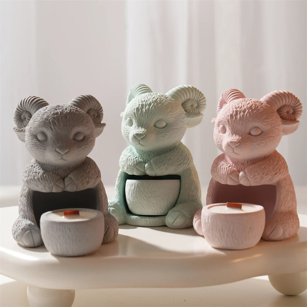 Sheep Shape Hollow Candle Silicone Mold