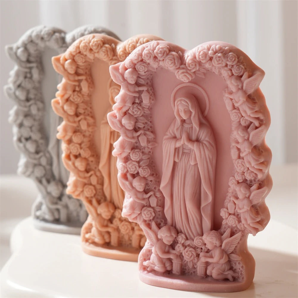 Virgin Mary Sculpture Silicone Mold -  Candle Mold Supplies
