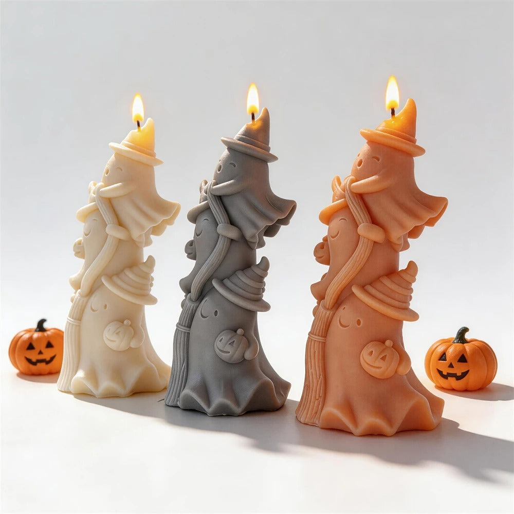 Ghost Witch Figurine Candle Mold | Halloween Resin Mould