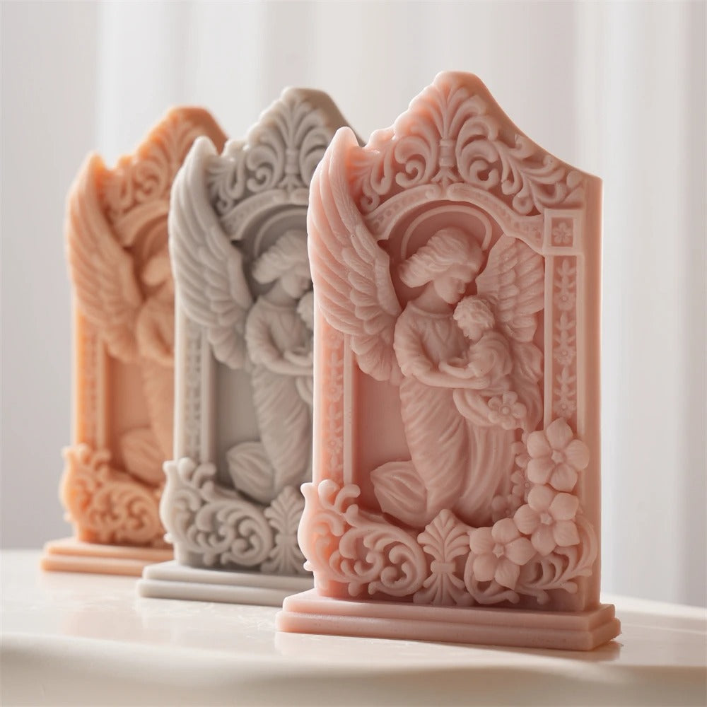 Mother and Baby Angel Silicone Mold -  Candle Mold Supplies