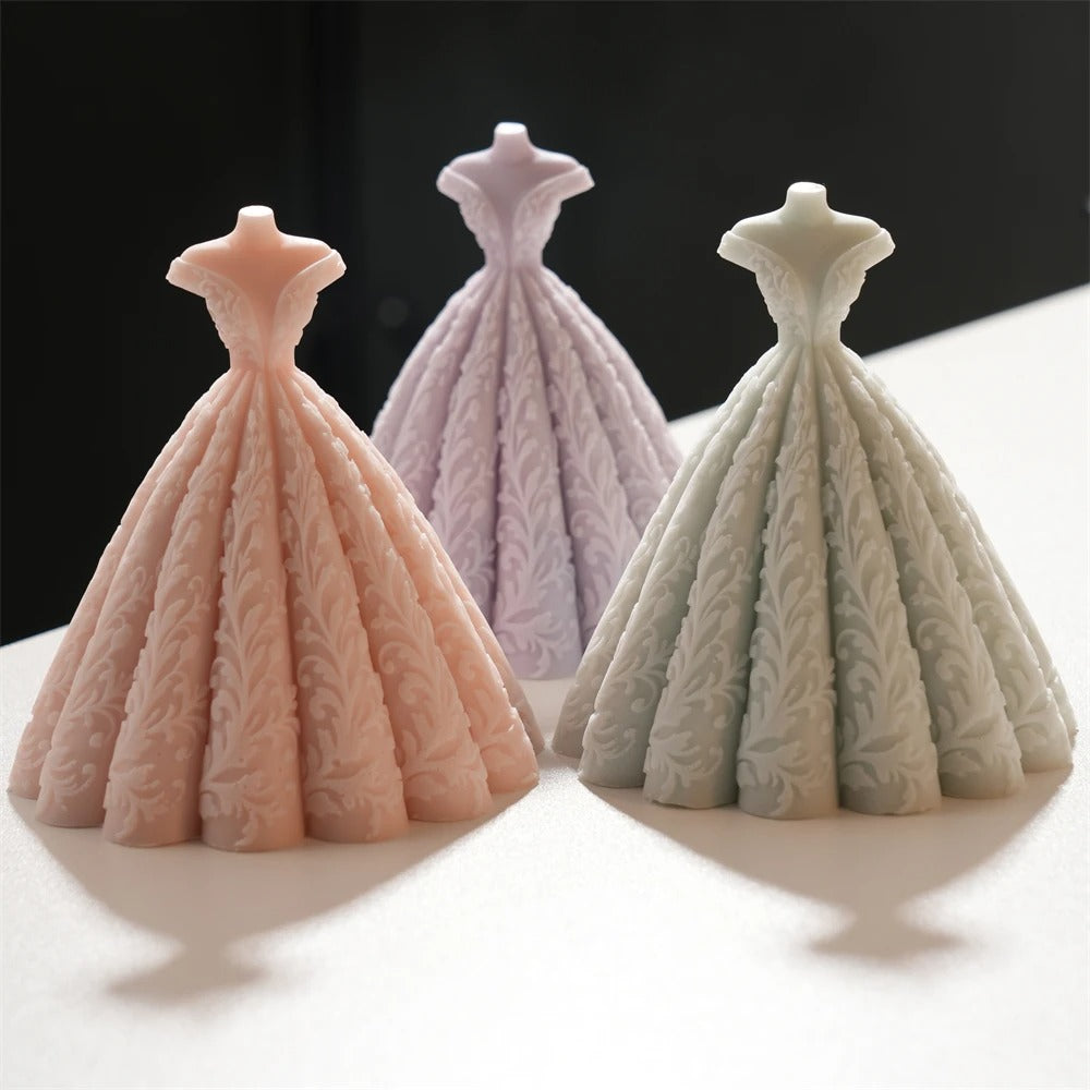 Bridal Gown Silicone Mold -  Candle Mold Supplies