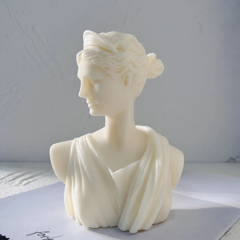 Greek Goddess Bust Statue Silicone Molds -  Candle Mold Supplies